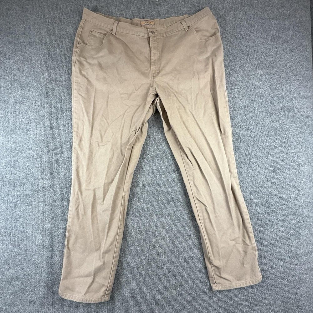 Just My Size Jeans Womens 44 Beige High Rise Relaxed Straight Denim Pants Plus